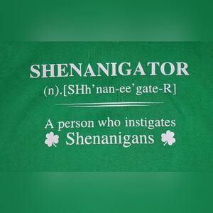 Green Hoodie SHENANIGATOR Men's XL. Saint Patrick's Day!